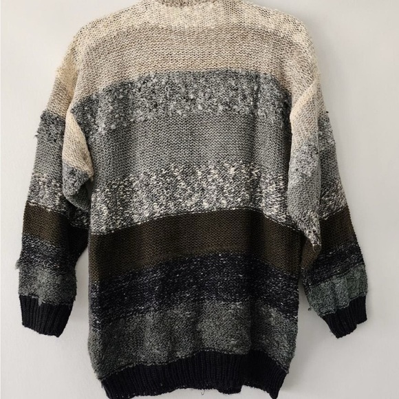 Vintage Mariea Kim wool blend rabbit fur mixed media sweater womens size M - Picture 6 of 9